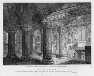 Roslyn Chapel, engraved by J. Burnett, 1810